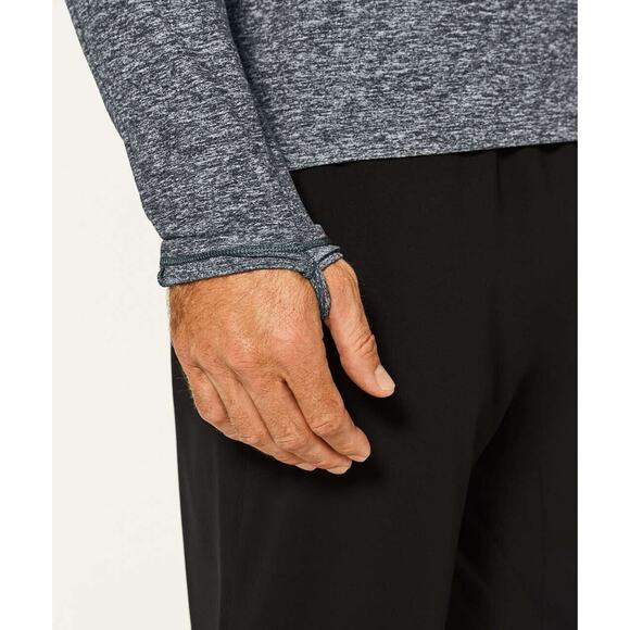 Lululemon Surge Warm Long Sleeve Heathered Melanite Gray Men's Size Medium - Picture 5 of 12